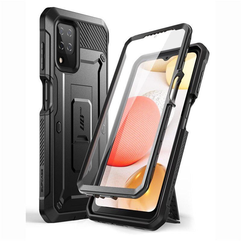 For Samsung Galaxy A12 Case (2020 Release) UB Pro Full-Body Rugged Holster Case Cover with Built-in Screen Protector - 380230 PC + TPU / Black / United States Find Epic Store