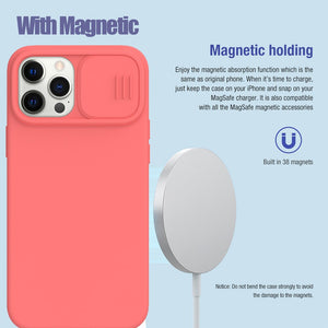 Lens Protection for iPhone 12/12 Pro/12 Pro Max Case Silky Magnetic Silicone PC Phone Back Cover - 380230 for iPhone 12 / Red With Magnetic / United States Find Epic Store