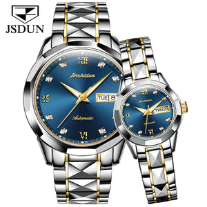 Couple Top Brand Luxury Automatic Watch - 200033142 Two tone-blue / United States Find Epic Store