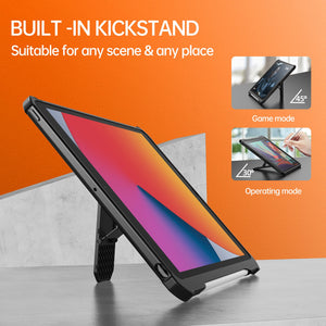 For iPad 10.2 Case with Kickstand Holder Set Transparent Shockproof Bumper Thin Light Tablet Cover for Apple iPad 10.2inch - 200001091 Find Epic Store