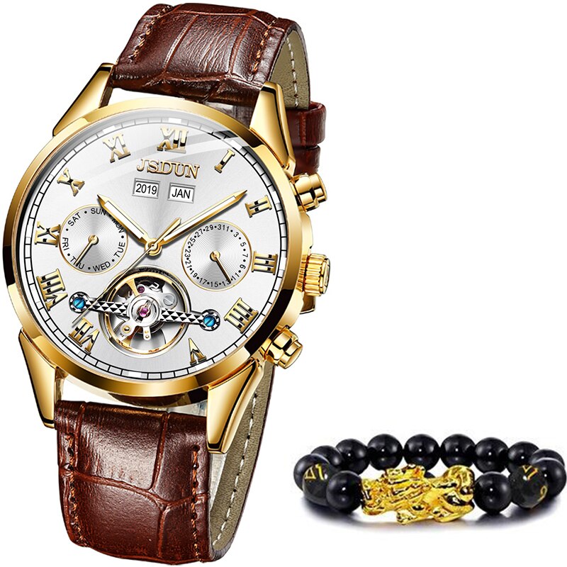 Top Brand Men Mechanical Sapphire Automatic Watch - 200033142 two tone white / United States Find Epic Store