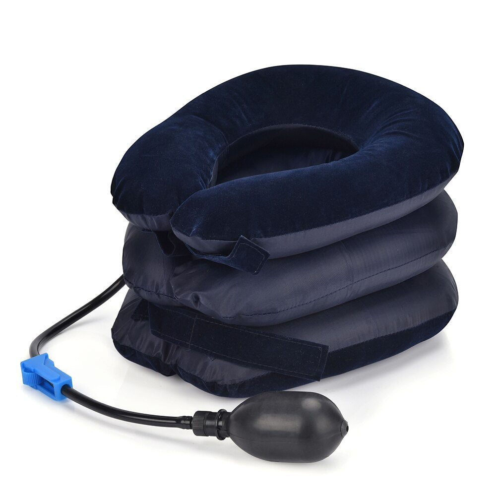 Inflatable Air Cervical Neck Traction Device Tractor Support Massage Pillow Pain Stress Relief Neck Stretcher Support Cushion - 200369157 old design blue / United States Find Epic Store