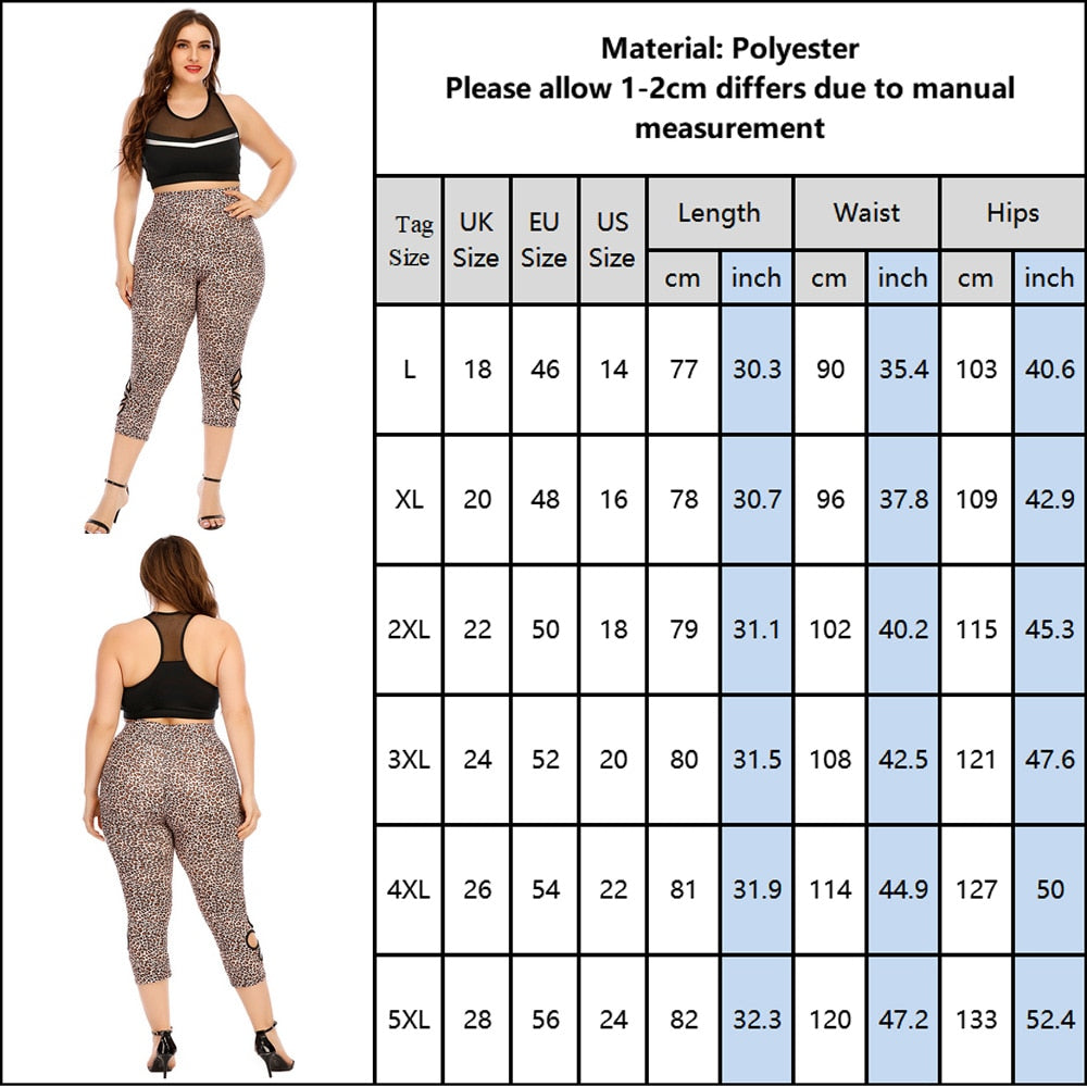 5XL Leggings Women High Waist Hollow Elastic Skinny Pants - 200000865 Find Epic Store