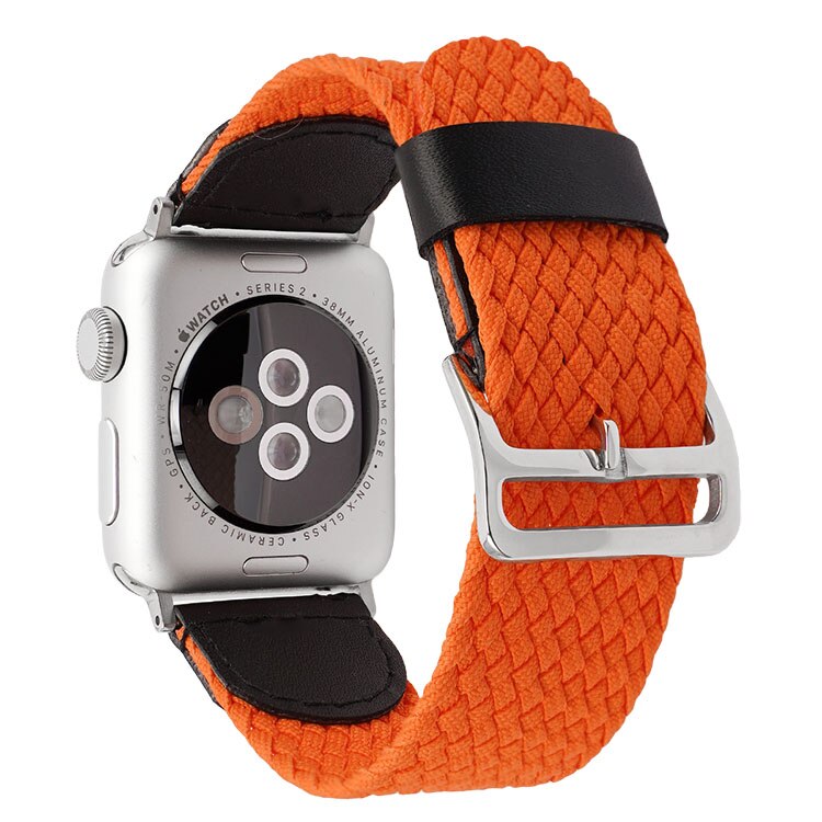 Nylon Braided for Apple Watch Band 38mm 40mm 44mm 42mm Fabric Nylon Belt Bracelet for IWatch Series 6 3 4 5 Se Strap - 200000127 United States / Orange / For 38mm and 40mm Find Epic Store