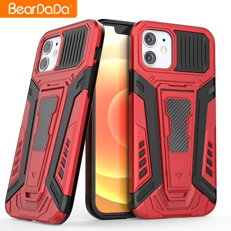 Shockproof Armor Ring Holder Phone Case For iPhone 11 12 Pro Max 7 8 Plus X XS Max XR Lens Protection Ring Stand Phone BackCover - 380230 for iPhone 7 / Red / United States Find Epic Store