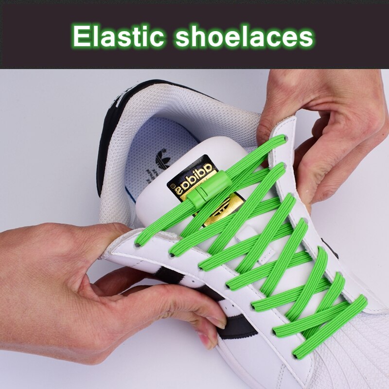 Elastic Shoelaces Metal lock Magnetic No Tie Shoelace Suitable for all shoes Child adult walking Sneakers Lazy Laces 1 Pair - 3221015 Find Epic Store