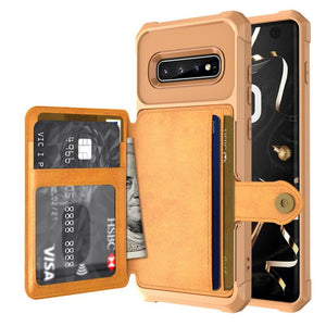 Car Magnetic PU Leather Wallet Phone Case for Samsung Galaxy Note 20 S10 S20 Ultra S9 Plus Note 10 Soft TPU Shockproof Cover - 380230 For Galaxy S9 / Yellow / United States Find Epic Store