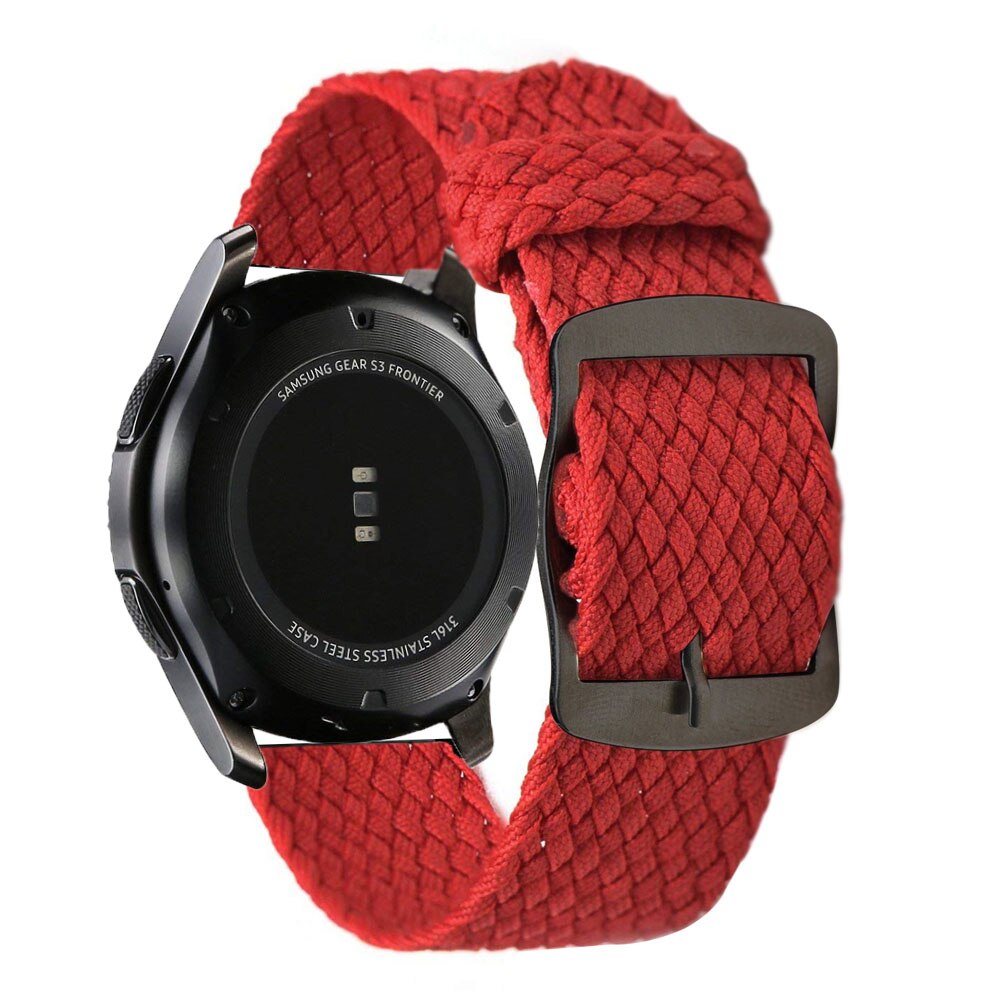 20mm 22mm Nylon Loop Band For Samsung Galaxy Watch 3 41mm 45mm Active2 40mm 44mm Gear S3 Amazfit Breathable Watchband 22mm 20mm - 200000127 United States / Red / 20mm Find Epic Store