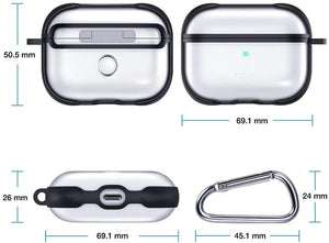 Case for AirPods Pro Case Transparent Cases Keychain Earphone Accessories [Fingerprint Resistant Matte Surface] for AirPods Case - 200001619 Find Epic Store