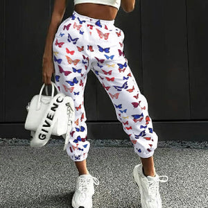 Women Butterfly Printed Loose Pants - 200000366 Find Epic Store