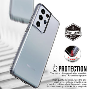 For Samsung Galaxy S21 Ultra/S21/S21+ 5G 2021 Case, Silicone Shockproof Transparent Protective for Galaxy S21 Ultra/S21/S21 Plus - 380230 Find Epic Store