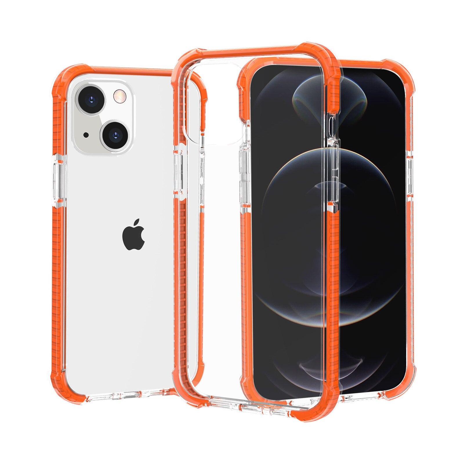 For iPhone 13 Pro Max 13 Mini Case Clear Heavy Duty Protective Crystal Back Cover with Shockproof Bumper Casefor iPhone 13 Pro - 380230 for iPhone 13 / Orange / United States Find Epic Store