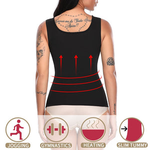 Women Sauna Tank Top Workout Waist Trainer Weight Loss Polyurethane Shapewear Slimming Sheath Body Shaper Sweat Vest Corset - 31205 Find Epic Store