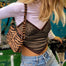 Brown Lace Cyber Y2k Crop Top - 200000790 Find Epic Store