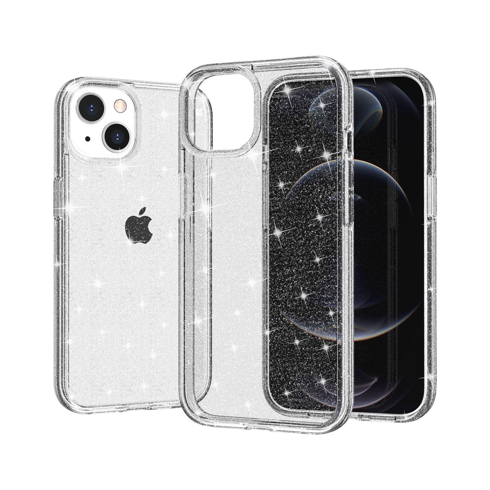 For iPhone 13 Case, iPhone 13 Pro Max case Crystal Clear Sparkly Glitter Shiny Slim Fit Drop Protection Rugged Shockproof Cover - 380230 for iPhone 13 / Clear / United States Find Epic Store