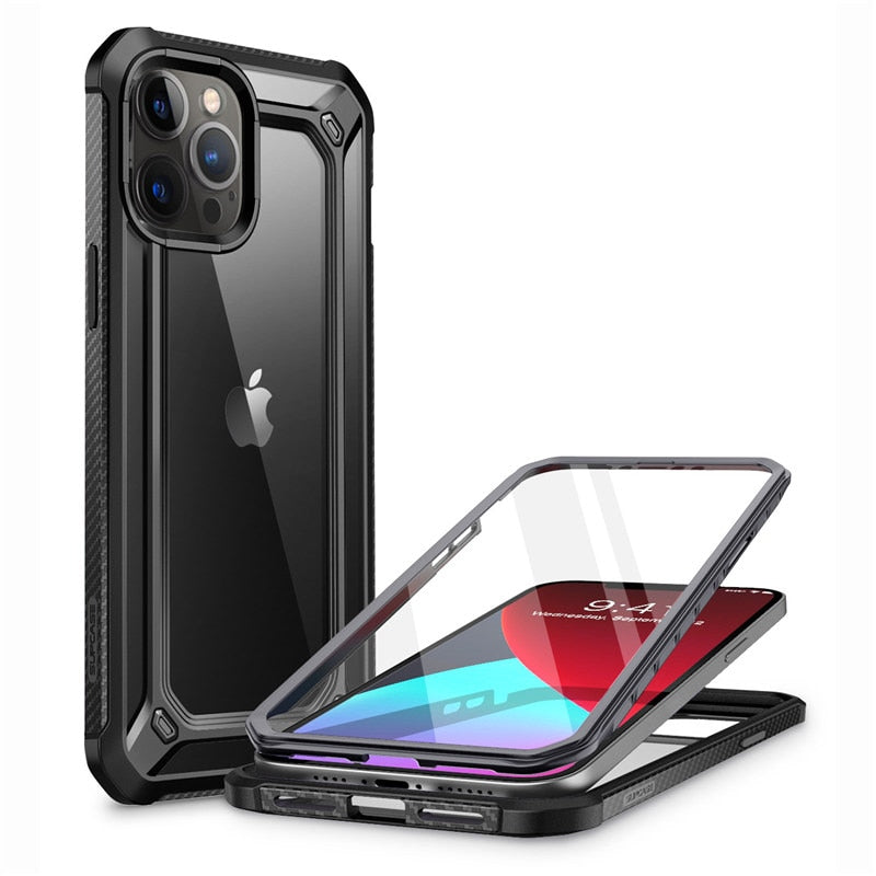 For iPhone 12 Pro Max Case 6.7 inch (2020 Release) UB EXO Pro Hybrid Clear Bumper Cover WITH Built-in Screen Protector - 380230 PC + TPU / Black / United States Find Epic Store