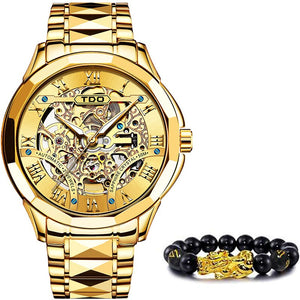 Top Brand Luxury Automatic Sapphire Crystal Fashion Watch - 200033142 full gold / United States Find Epic Store