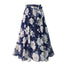 Chiffon Lace Up Print Mid-length Skirt - 349 BS0363-2 / L / United States Find Epic Store