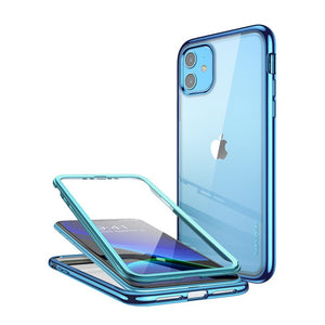 For iPhone 11 Case 6.1 (2019) UB Electro Metallic Electroplated + TPU Full-Body Hybrid Case with Built-in Screen Protector - 380230 Blue / United States Find Epic Store