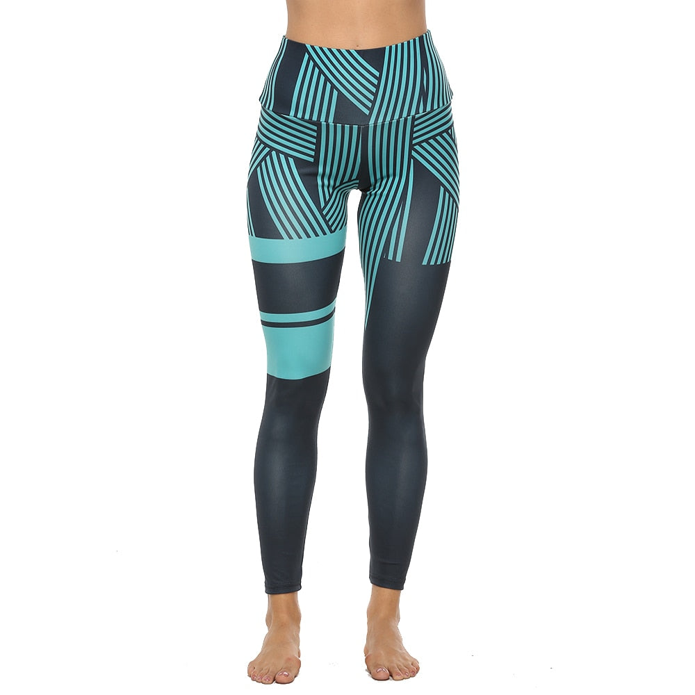 Print Women Yoga Pants Tight Leggings - 200000614 style2 green / S / United States Find Epic Store