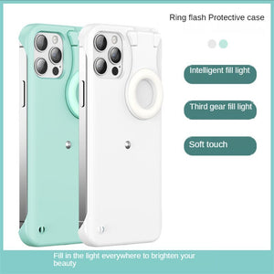 Fill Light Selfie Beauty Ring Flash Phone Case Capa Stable Shell Perfect for iPhone 12 Mini 12 11Pro Max Glow Cover Taking Photo - 0 Find Epic Store