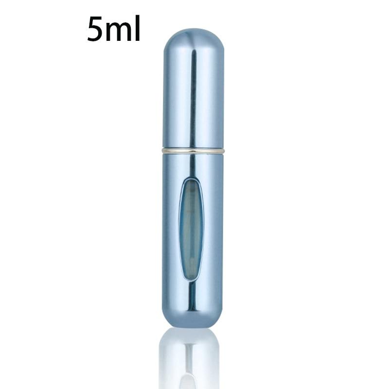 Portable Mini Refillable Perfume Bottle With Spray Scent Pump - 5 ml BLUE Find Epic Store