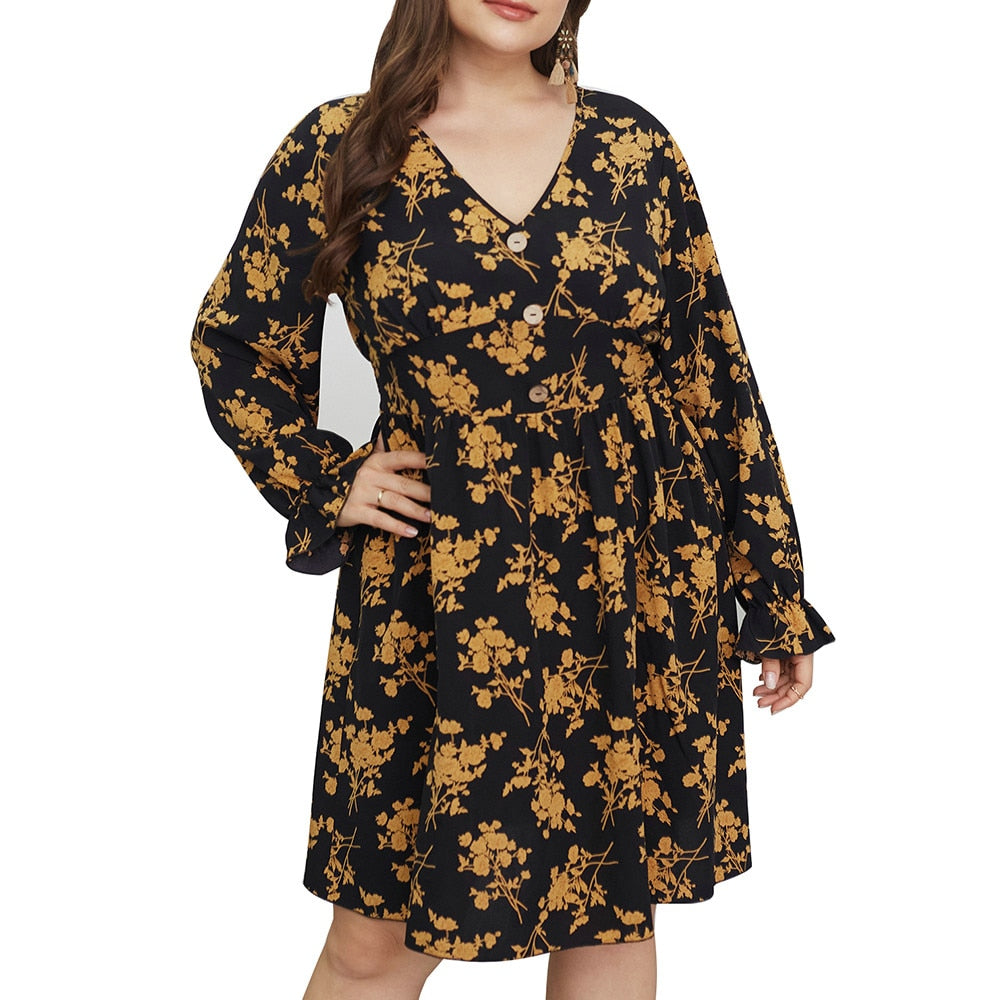 Floral Dress Plus Size Dress - 200000347 Find Epic Store