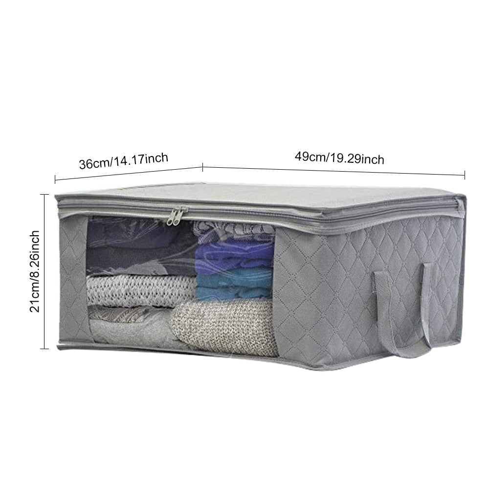 Non-Woven Clothes Storage Bag Foldable Closet Organizer Portable Stuff Container Quilt Bag Family Save Space Home Storage Bag - 200043146 A2 / United States Find Epic Store