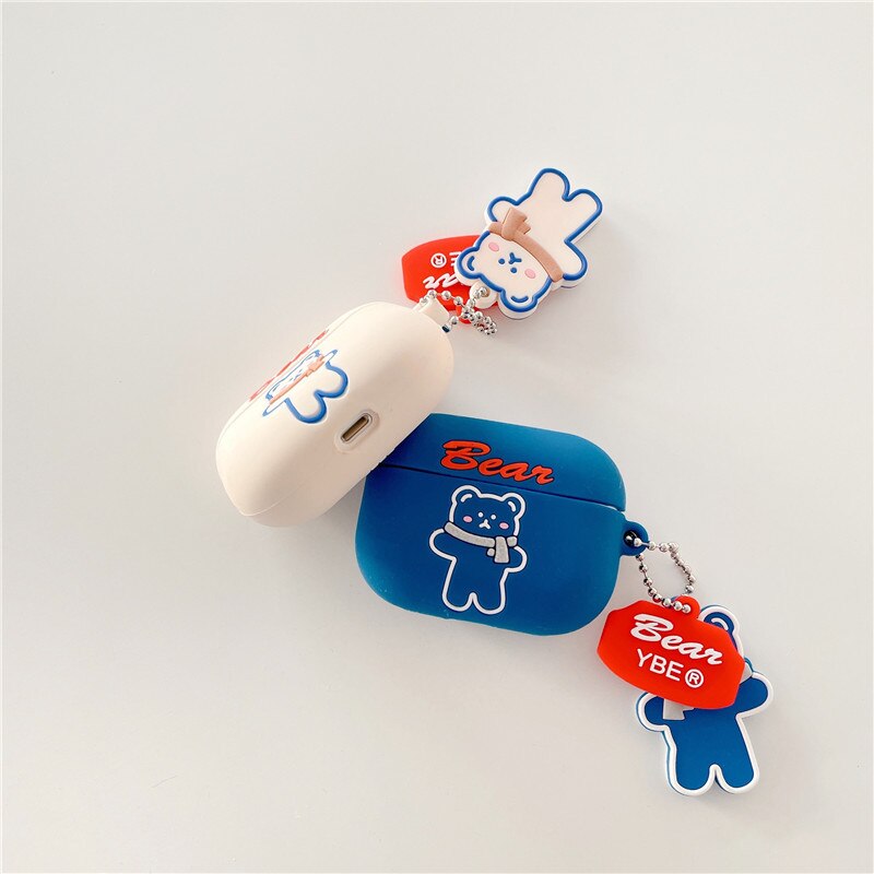 Silicone For airpods pro new three-dimensional scarf bear cartoon Cute Accessories headset cover for Apple AirPods Pro 2 1 Case - 200001619 Find Epic Store