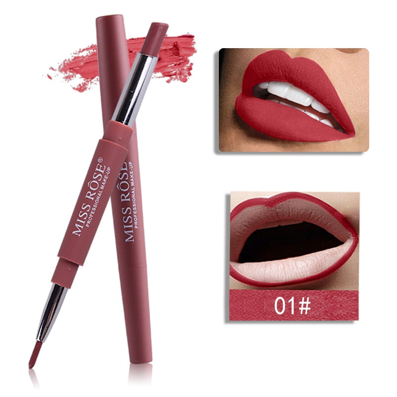 20 Color Waterproof and Long-Lasting Double-ended Lipstick Lip Liner - 200001142 01 / United States Find Epic Store