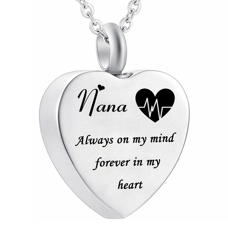 Heart Cremation Urn Necklace For Ashes Urn Jewelry Memorial Pendant Gift - 200000162 Find Epic Store