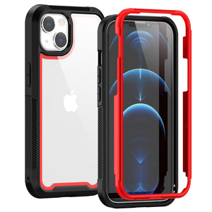 Shockproof Armor Silicone Case For iPhone 13 Pro Max/iPhone 13 Mini/iPhone 13 Pro (2021) Luxury TPU Acrylic Transparent Cover - 0 for iPhone 13 / Red / United States Find Epic Store
