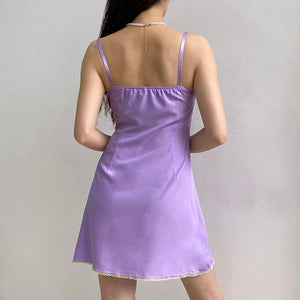 Purple Cyber Y2k Sleeveless Mini Dress - 200000347 Find Epic Store