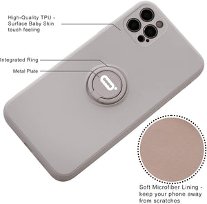 Lavender Color Case - iPhone 7/8/X/XR/XS/XS Max/SE(2020)/11/11 Pro/11 Pro Max/12/12 Pro/12 Mini/12 Pro Max, 360 Ring Holder Kickstand - Anti-Scratch Protective Case - 380230 Find Epic Store