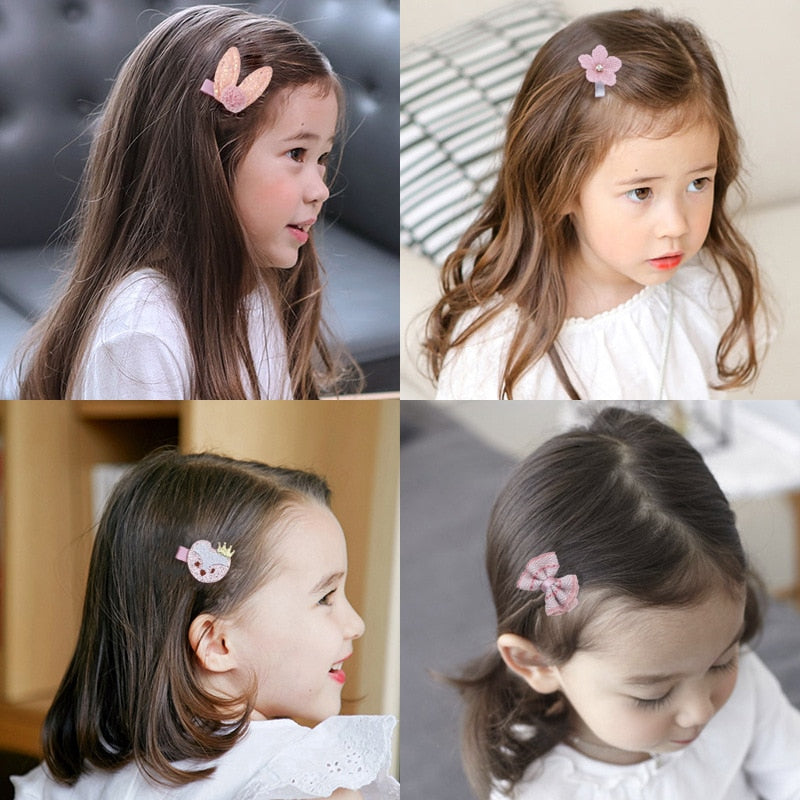 18 Pieces Children Hair Clip Set Baby Headdress Gift Flower Fabric Bow Barrettes Hair Clips Girl Elastic Cute Hair Headband - 200001207 Find Epic Store