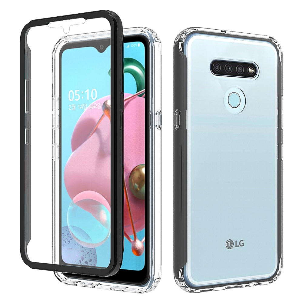 Transparent 2 in 1 Case for LG K51 STYLO 6 K31 Shockproof Hybrid Hard + TPU Shield Case for LG Premier Pro PLUS Aristo 5 Plus - 380230 Find Epic Store