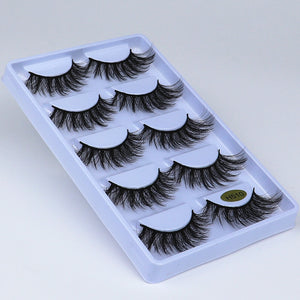 High quality 3D lashes 5 pairs 20mm artificial mink eyelashes, dramatic curly hair false eyelash extension cosmetics - 200001197 Find Epic Store