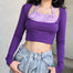 2 Pieces Halter Long Sleeve Crop Top T Shirt - 200000791 Find Epic Store