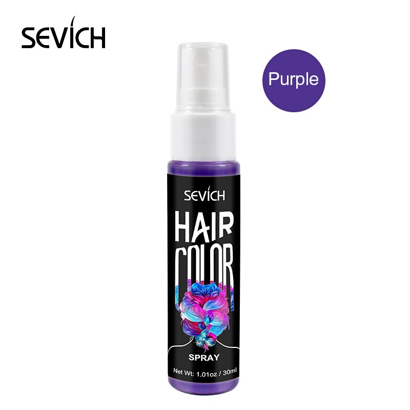 Sevich 30ml One-off Liquid Spray Hair Dye 5 Colors Temporary Non-toxic DIY Hair Color Washable One-time Hair Dye - 200001173 Purple Find Epic Store