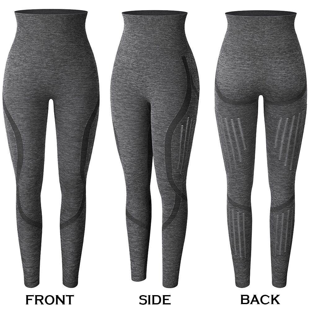 Gym Leggings Women Sports Yoga Pants High Waist Workout Gym Sport Leggings Fitness Legging Seamless Running Tights - 200000614 Style 1-Gray / S / United States Find Epic Store