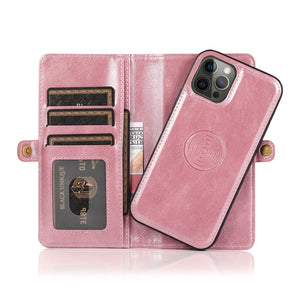 Pink Color Wallet Case For iPhone 12 Pro Max Detachable Retro Leather Magnetic Flip Cover Case for iPhone 11 12 Pro Max X XR XS Max 8 7Plus - 380230 For iPhone 12 mini / Pink / United States Find Epic Store