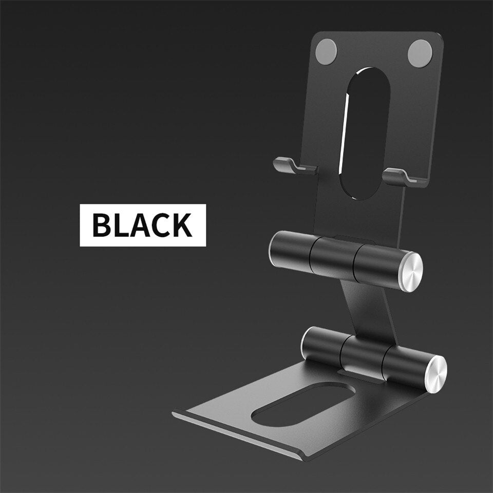 Metal Phone Holder Stand Mobile Phone Holder Stand For iPhone iPad Xiaomi Can Put Two Phones Universal Table Cell Phone Stand - 5093004 United States / Black Color Find Epic Store