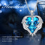 Crystal Necklace New Design Sparkling Heart Blue Stone Pendant Necklace for Women Angel Wing Original Jewelry - 200000162 Find Epic Store