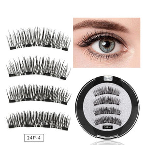 2 Pairs of 4 Handmade Natural Magnetic Eyelashes - 200001197 24P-4 / United States Find Epic Store