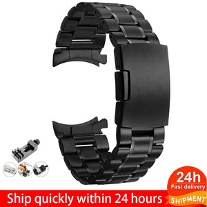 Stainless Steel 20MM 22MM Strap for Galaxy 3 41mm 45mm Watch wristband Gear S3 Classic Frontier Watch Band for Amazfit Bracelet - 200000127 United States / black with tool / 16mm Find Epic Store