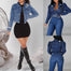 Women's Casual Ripped Denim Jacket - 200000801 Find Epic Store
