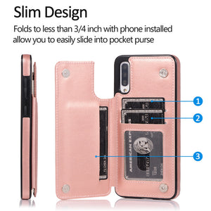 Red Color Case - Premium PU Leather Case for Samsung Galaxy S20 S10 S9 S8 Plus Ultra S10e S7 Edge Note 10 Pro Card Slots Magnetic Shockproof Case - 380230 Find Epic Store