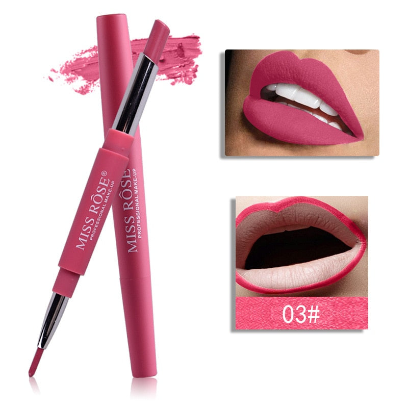 20 Color Matte Lipstick Lip Liner 2 In 1 Brand Makeup Lipstick - 200001142 03 / United States Find Epic Store