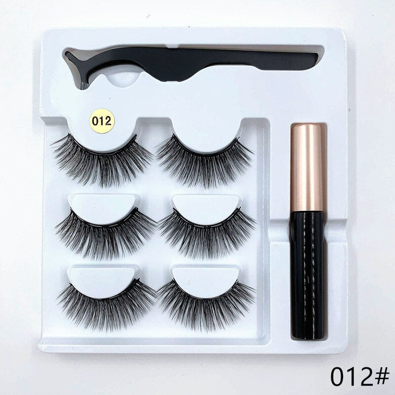 3 Pairs Magnetic Eyelashes And Eyeliner Set - 201222921 012 / United States Find Epic Store