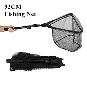 190cm 130cm 55cm Telescopic Landing Net Folding Fishing Pole Extending Fly Carp Course Sea Mesh Fishing Net For Fly Fishing - 13003 92CM Fishing Net / United States Find Epic Store